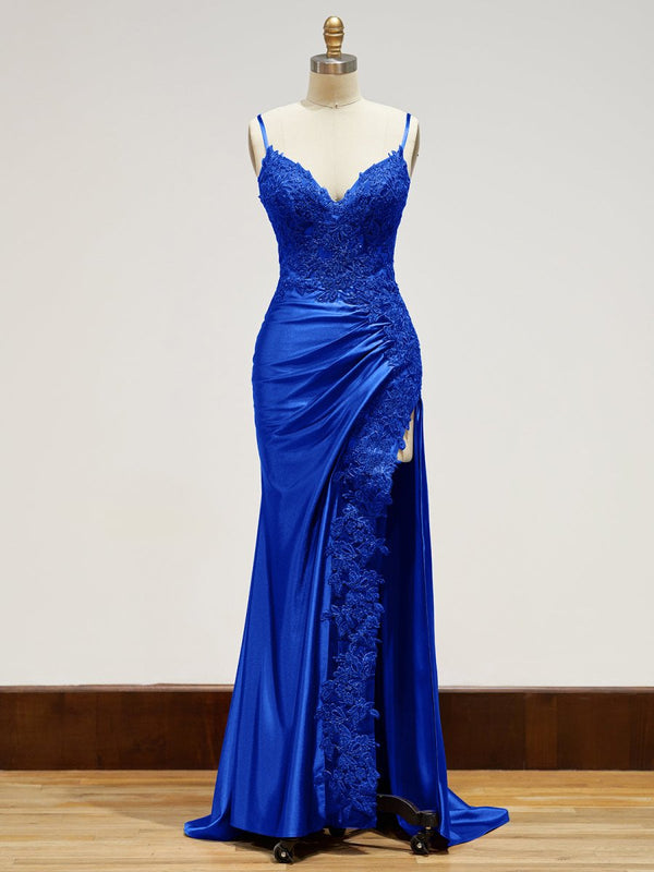 Beatrice | Sheath Black Long Appliques Prom Dress