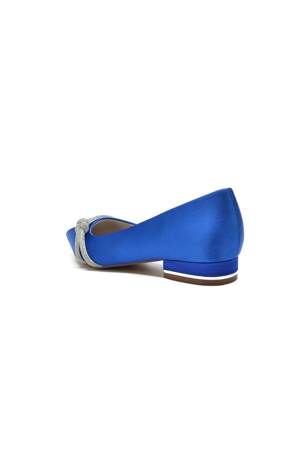 Pointed Toe Glitter Strap Kitten Heels - KissProm