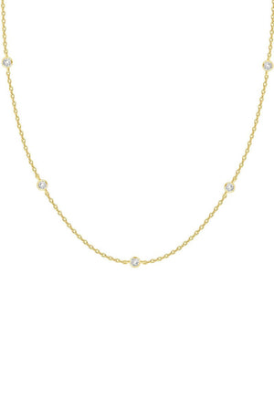 Round Zircon Clavicle Necklace - KissProm