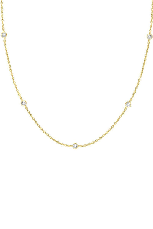 Round Zircon Clavicle Necklace - KissProm