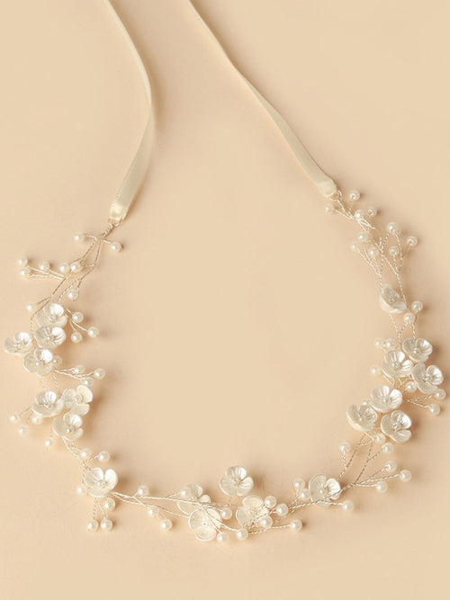 Bridal Pearl Beaded Headband - KissProm