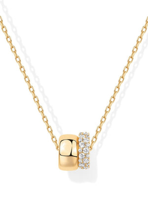 Zircon Double Circle Necklace - KissProm