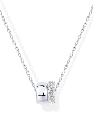 Zircon Double Circle Necklace - KissProm