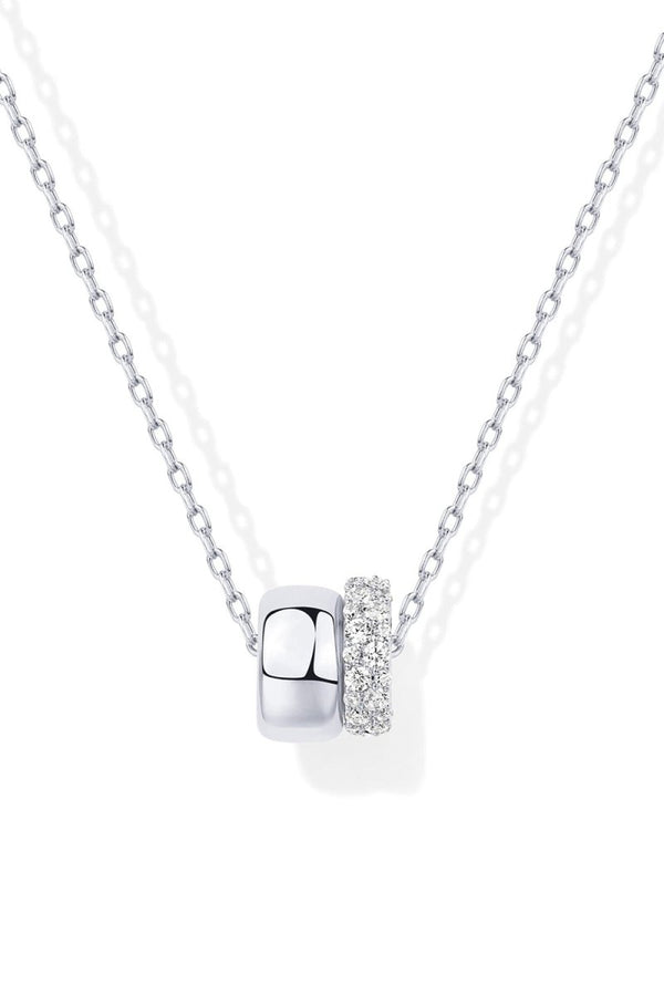 Zircon Double Circle Necklace - KissProm