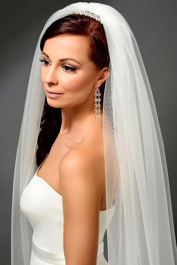 Vintage Two - tayer Long Chapel Veils Wedding Veils - KissProm