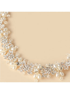 Rhinestone Pearl Bridal Headband - KissProm