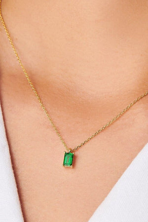 Colorful Zircon Pendant Necklace - KissProm