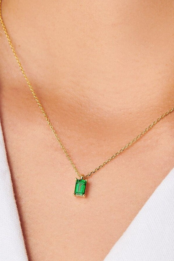 Colorful Zircon Pendant Necklace - KissProm