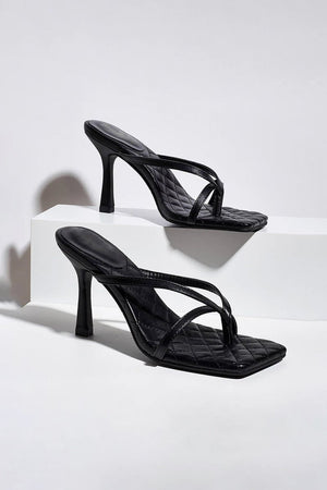Outdoor Peep Toe Sandals Stiletto Heel Microfiber Leather Fashion Shoes - KissProm