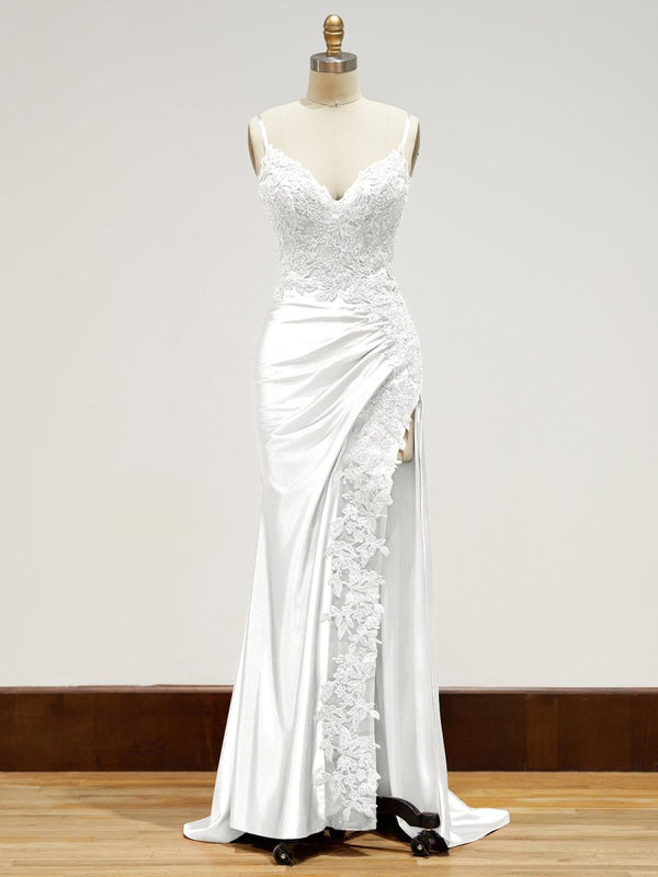 Beatrice | Sheath Black Long Appliques Prom Dress