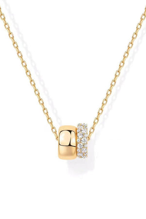 Zircon Double Circle Necklace - KissProm