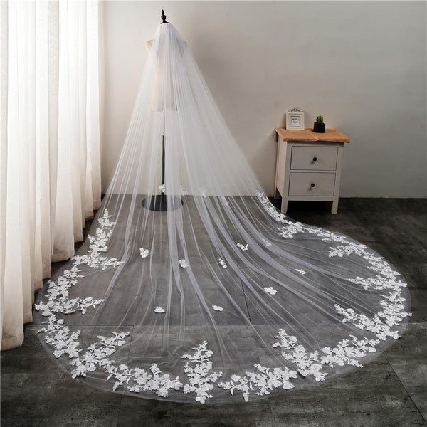 3M Luxurious Bridal Veil With Comb - KissProm