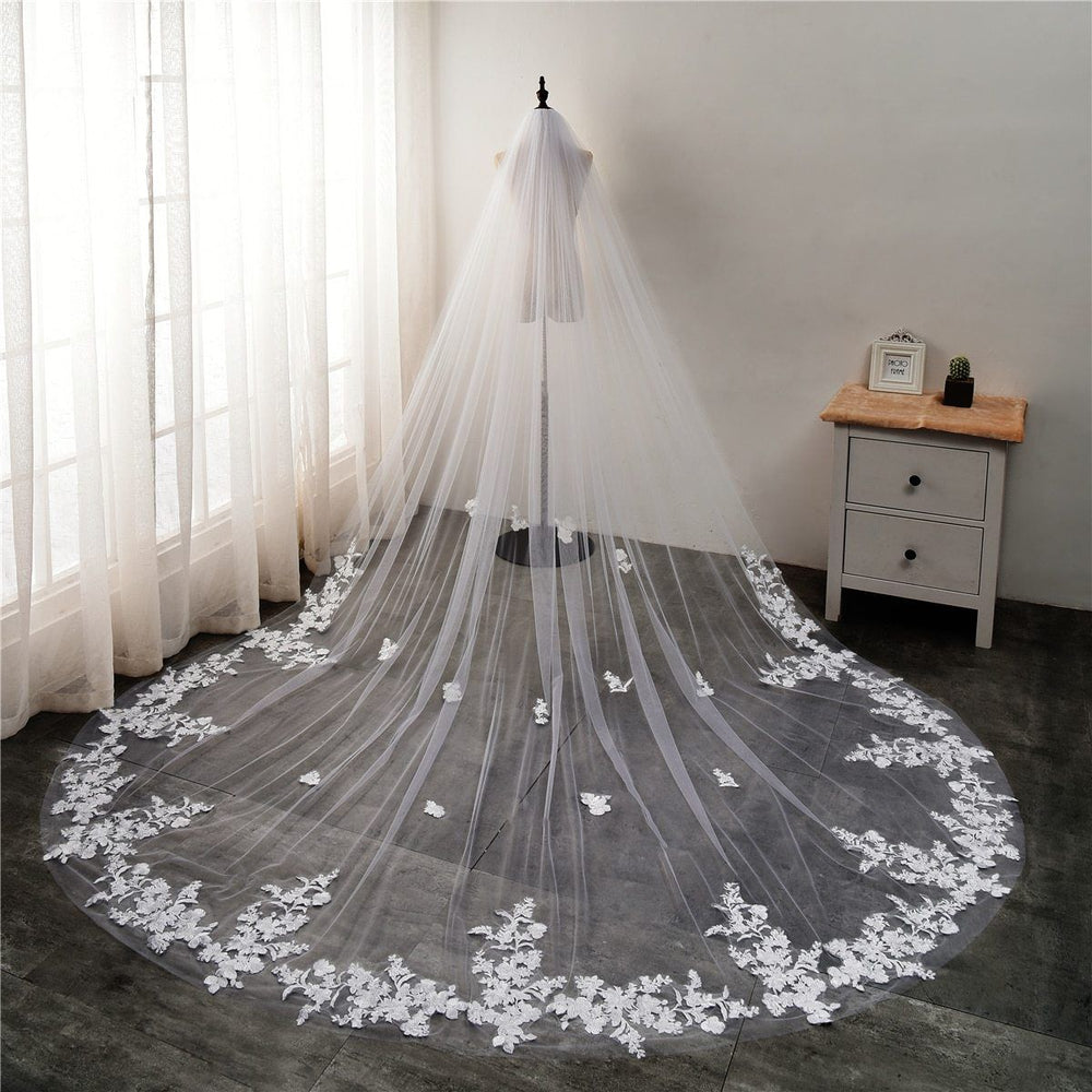 3M Luxurious Bridal Veil With Comb - KissProm
