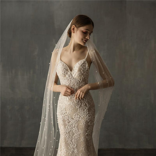 3M Pearls Bridal Veil With Comb - KissProm
