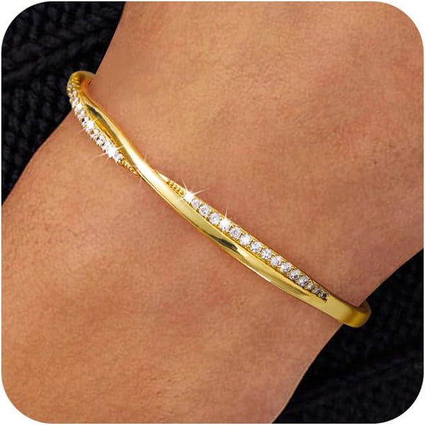 Silver Wave Adjustable Open Bracelets - KissProm
