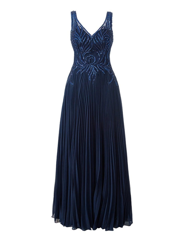 Abigail Dark Green | A - line V - neck Chiffon Prom Dress - KissProm