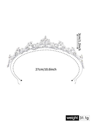 Silver Crystal Tiara - KissProm