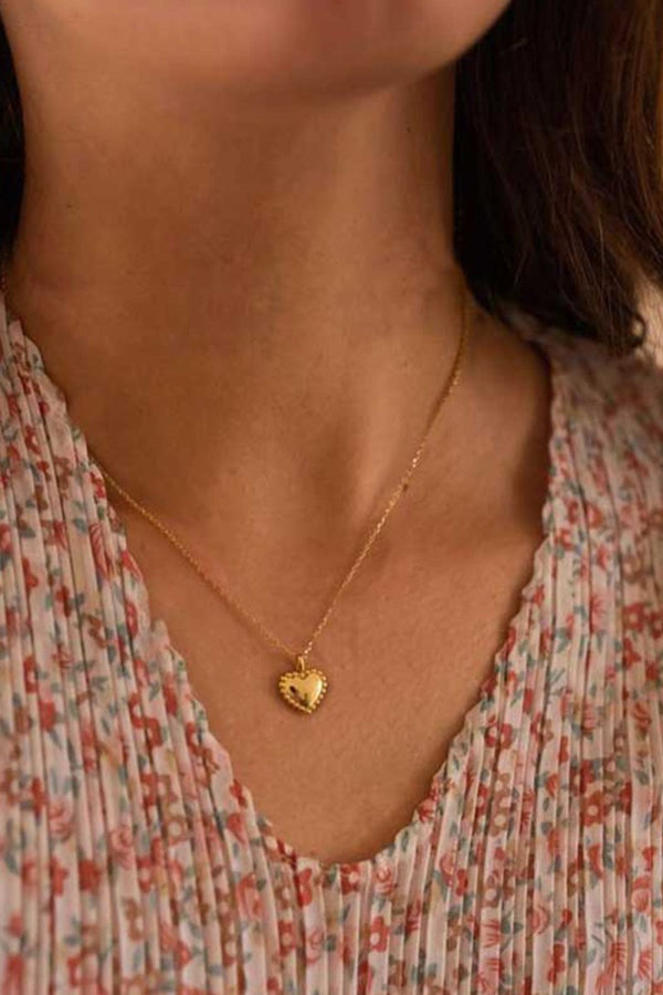 3D Heart Pendant Necklace - KissProm