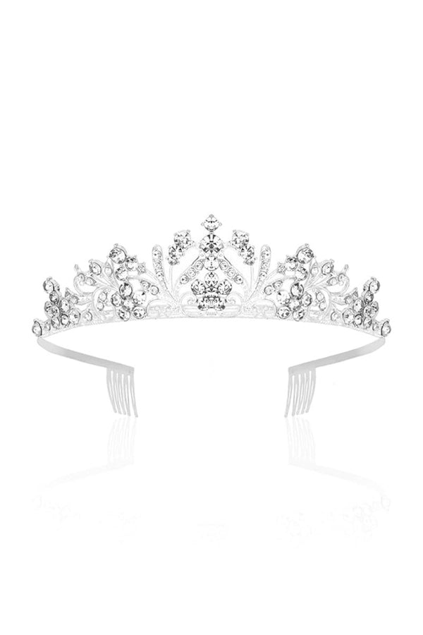 Silver Crystal Crown for Women - KissProm