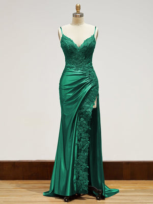 Beatrice | Sheath Black Long Appliques Prom Dress