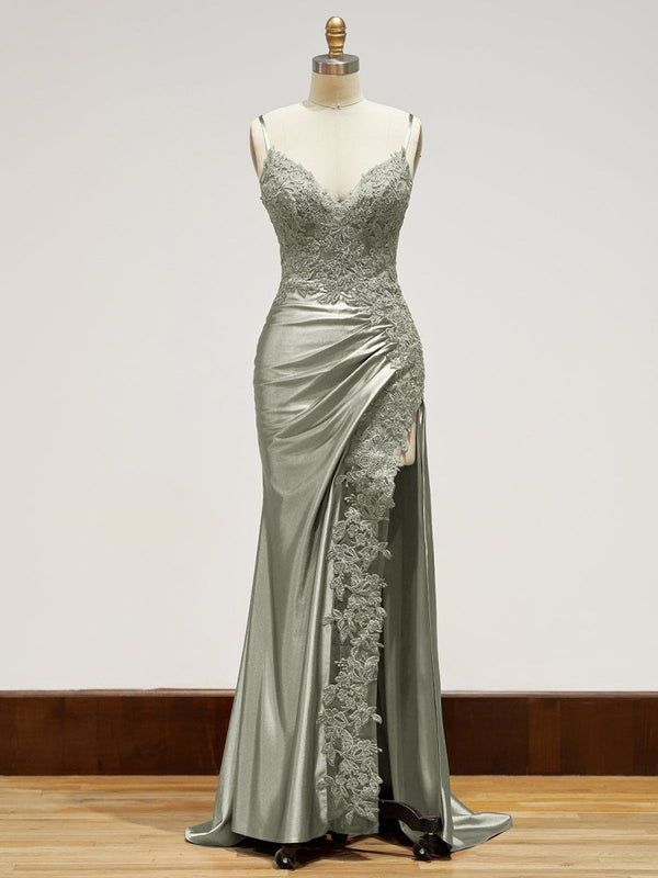 Beatrice | Sheath Black Long Appliques Prom Dress