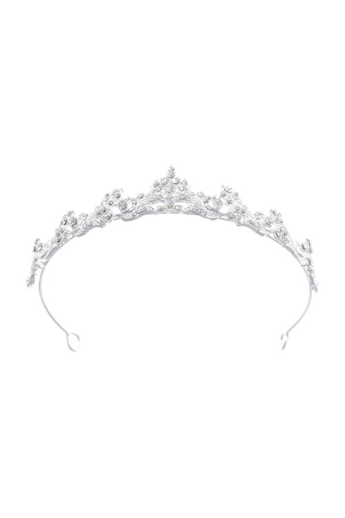 Silver Crystal Tiara - KissProm