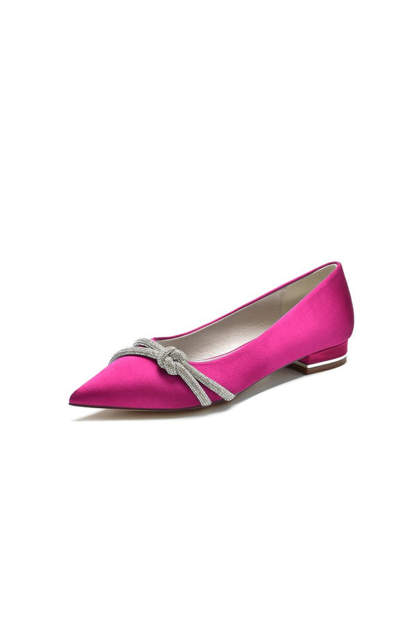 Pointed Toe Glitter Strap Kitten Heels - KissProm