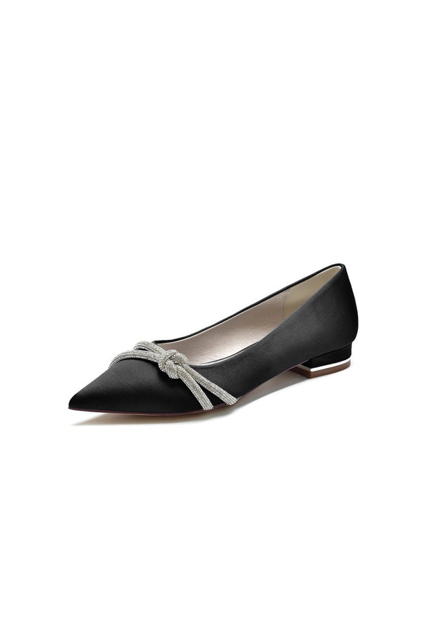 Pointed Toe Glitter Strap Kitten Heels - KissProm