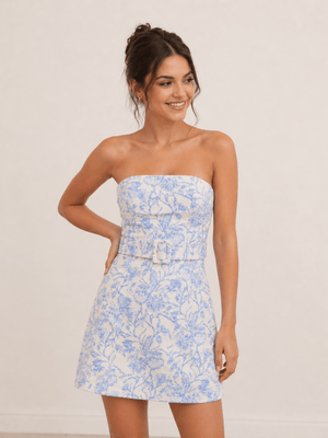 Sheath Strapless Short Homecoming Dress - KissProm