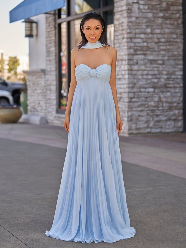 A Line Light Pink Sweetheart Chiffon Long Prom Dress – Prom Dresses by KissProm | Available at KissProm
