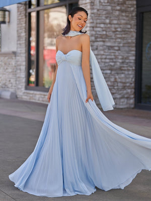 A Line Light Pink Sweetheart Chiffon Long Prom Dress – Prom Dresses by KissProm | Available at KissProm