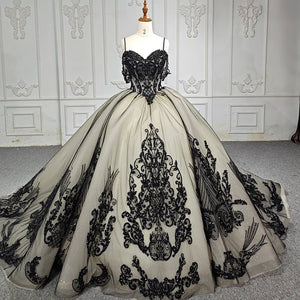 Soraya |  Spaghetti Straps Embroidery Lace Quinceanera Dresses