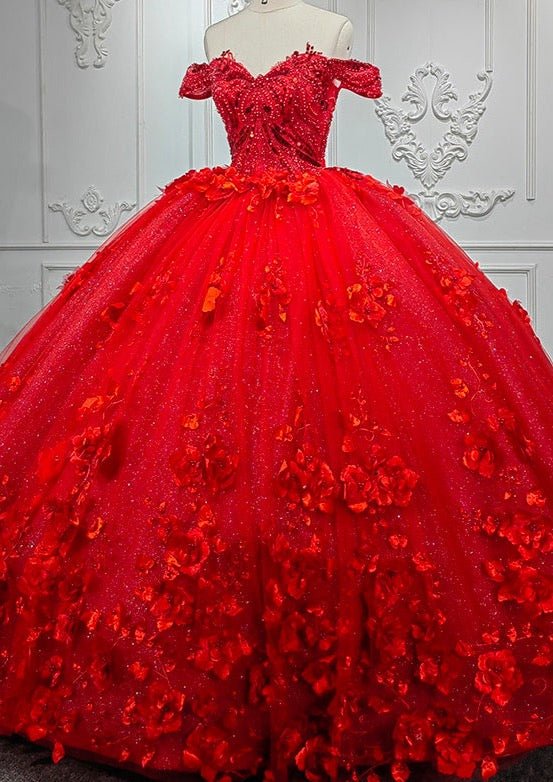 Sweet Valentine Red Quinceanera Dress