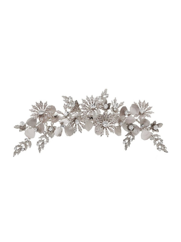 Vintage Gold Flower Embellished Rhinestone Hairpin - KissProm
