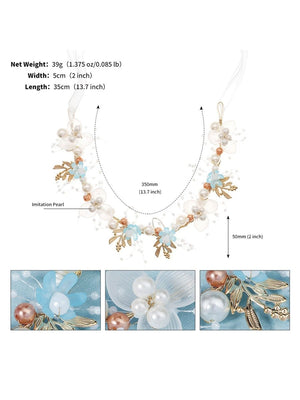 Handmade Beaded Floral Bridal Hair Accessory - KissProm