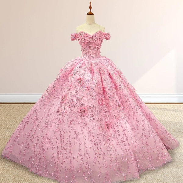 Iraiz |   Luxury A Line Appliques Off the Shoulder Sweet Quinceanera Dresses with Beading