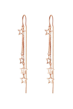 Long Dangle Drop Tassel Star Meteor Earrings - KissProm