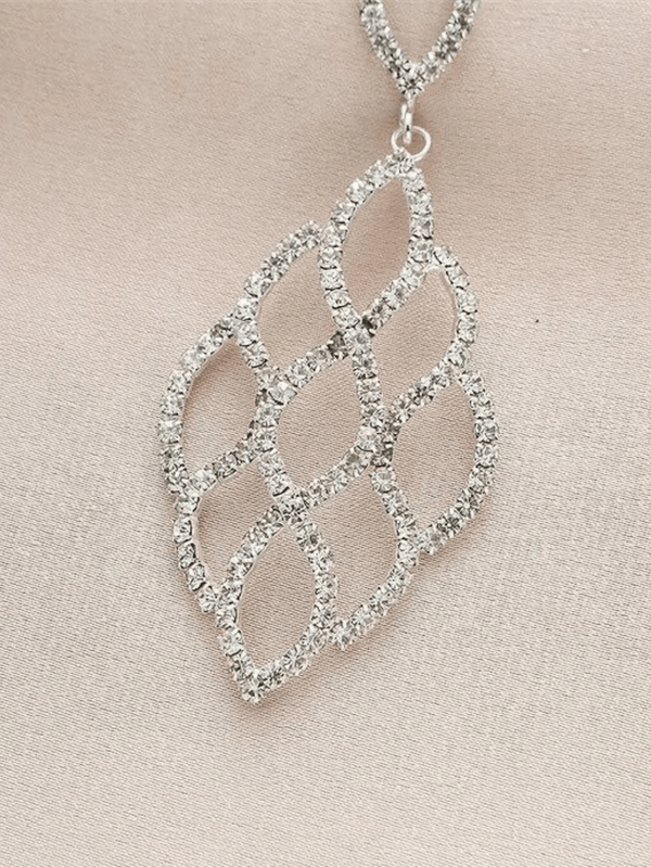Silver Cutout Leaf Unique Earrings - KissProm
