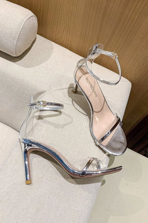 Golden Ankle Straps Prom Sandals - KissProm