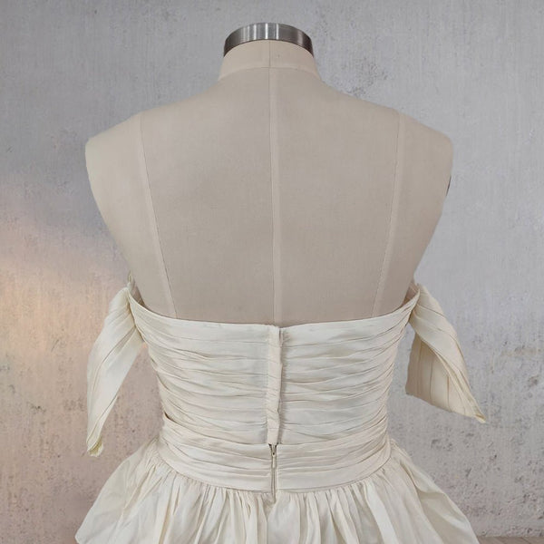 A-Line Beige Multi-Tiered Ruffles Wedding Dresses – Wedding Dresses by KissProm | Available at KissProm