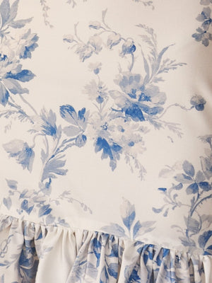 Adelisse | Blue- Sheath V Neck Floral Corset Homecoming Dresses with Bow Straps