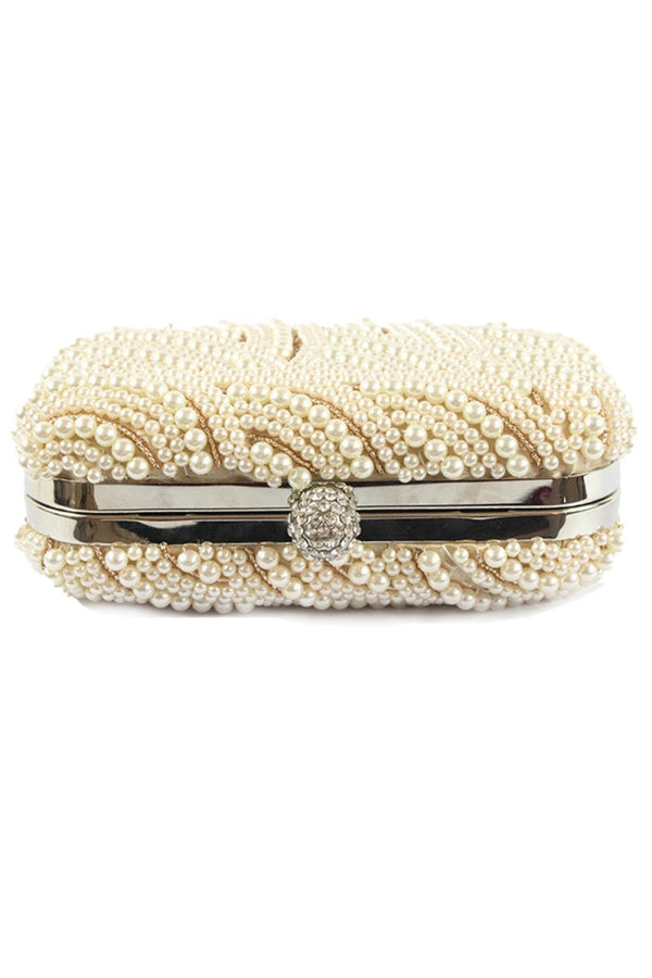 Amazing Pearl With Crystal/Rhinestone Chain Clutches - KissProm