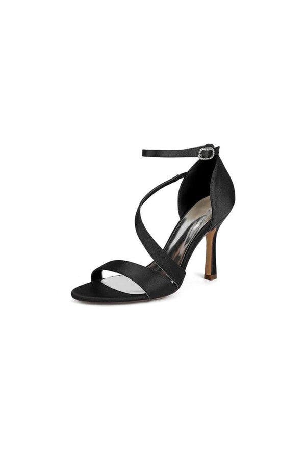 Ankle - Strap Satin Stiletto Sandals - KissProm