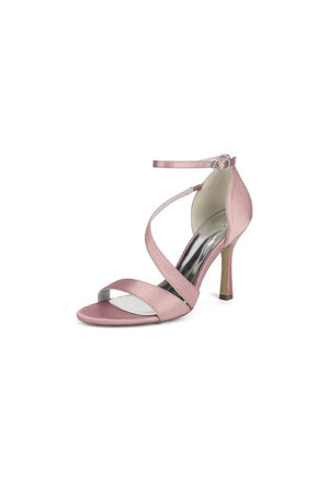 Ankle - Strap Satin Stiletto Sandals - KissProm