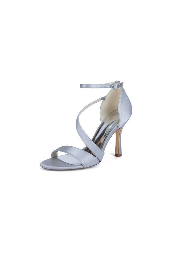 Ankle - Strap Satin Stiletto Sandals - KissProm