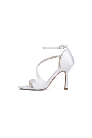 Ankle - Strap Satin Stiletto Sandals - KissProm