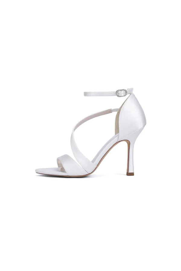 Ankle - Strap Satin Stiletto Sandals - KissProm