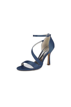 Ankle - Strap Satin Stiletto Sandals - KissProm