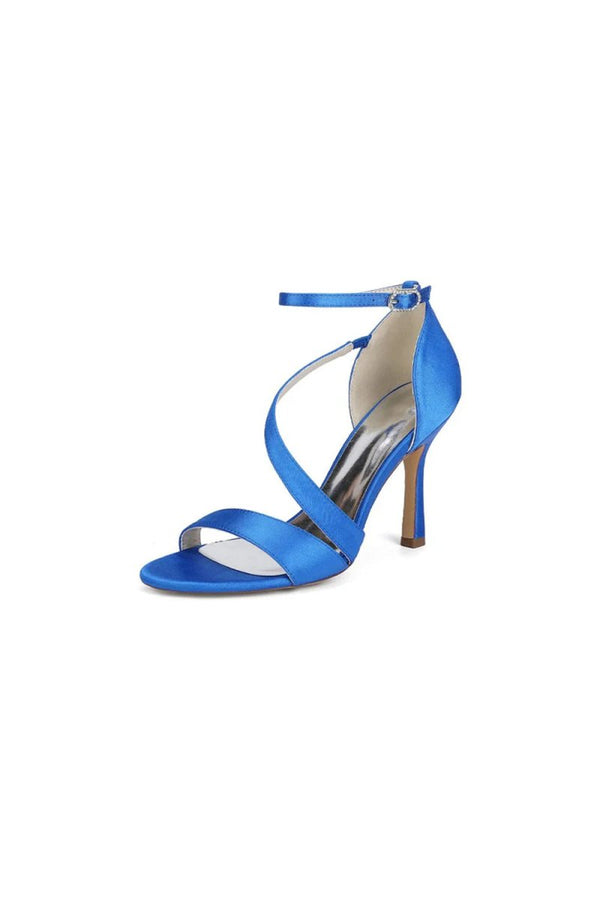 Ankle - Strap Satin Stiletto Sandals - KissProm