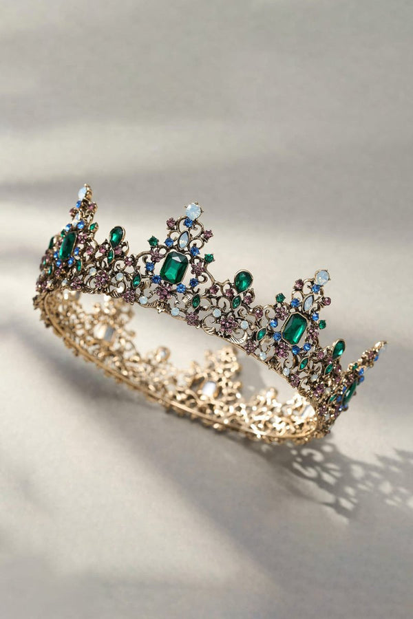 Baroque Colorful Crystal Crown - KissProm